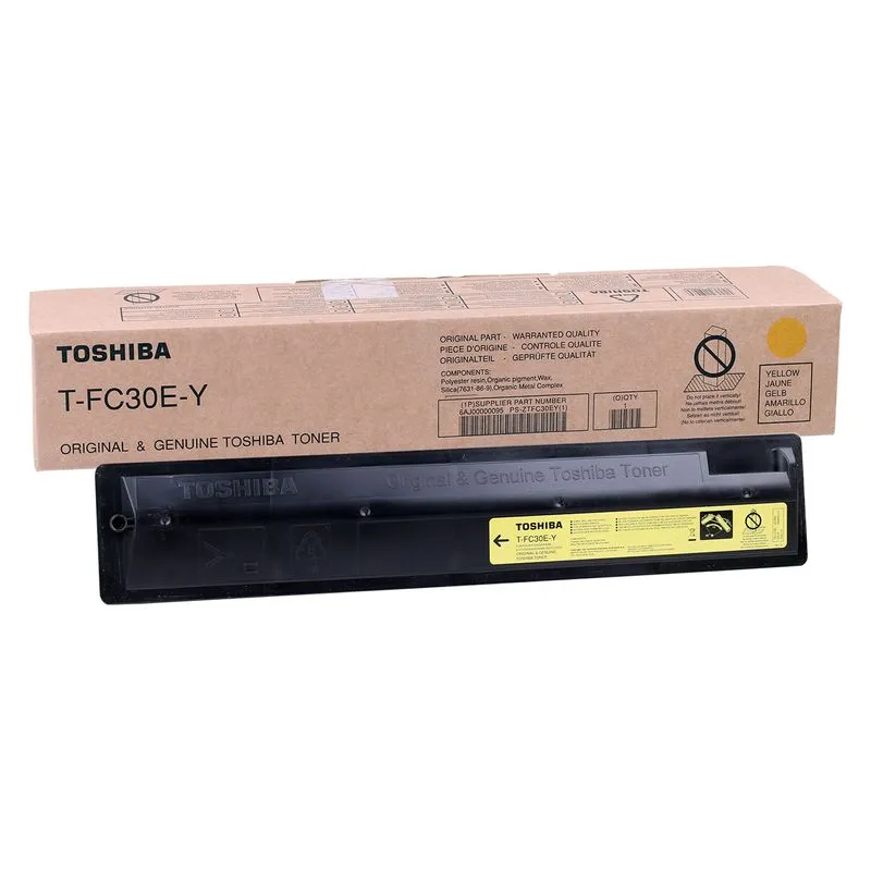 Тонер касета за Toshiba E-Studio 2051C/2551C/2550C/2550CSE - Toner - T-FC30EY (TFC30EY) / 6AJ00000284 - Yellow - 6AJ00000095 - PN 6AJ00000284