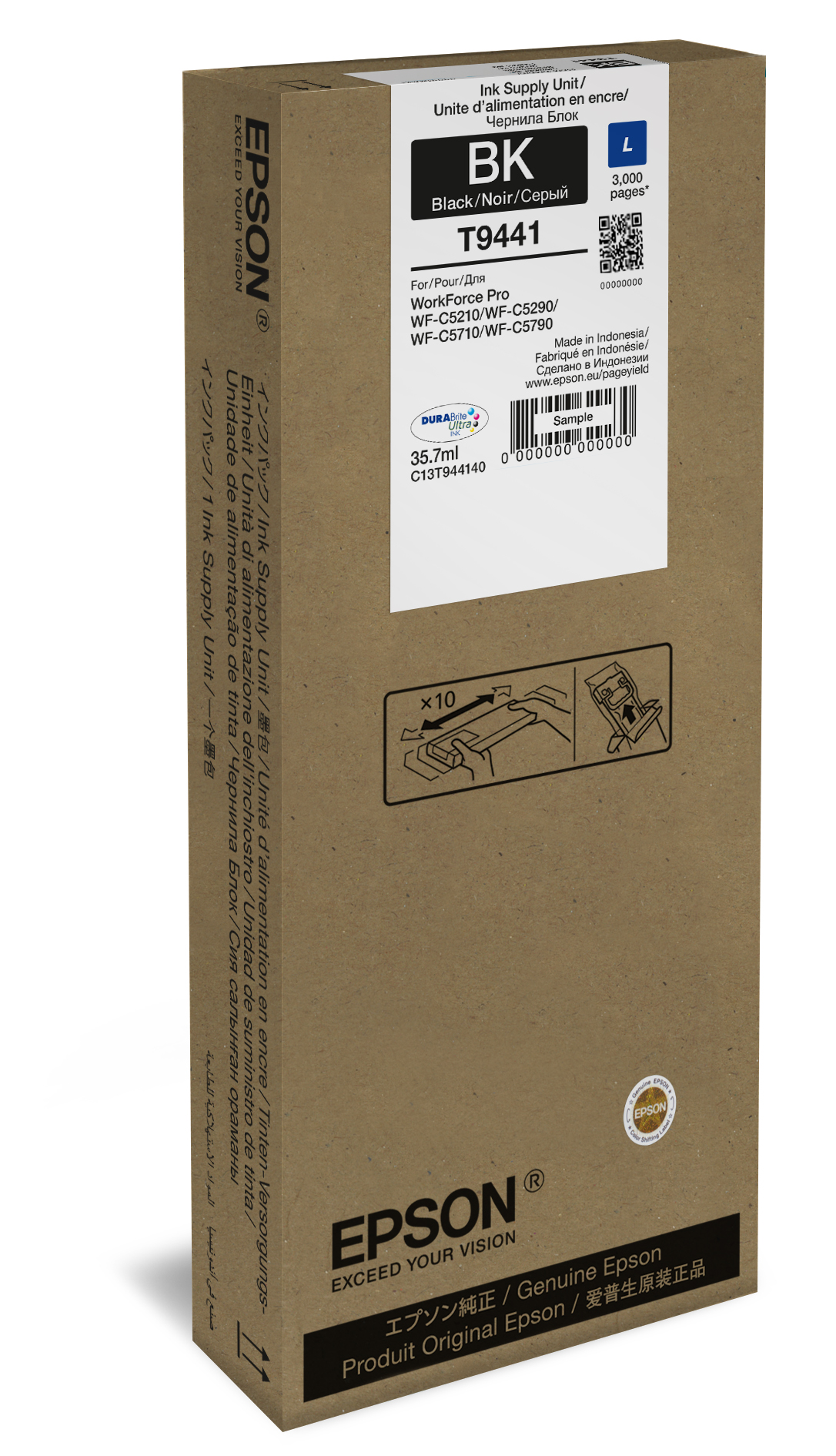 Глава за Epson WorkForce WF-C5200 Series/Pro WF-C5290 Series - Ink - T9441 / C13T944140 - Black - PN C13T944140