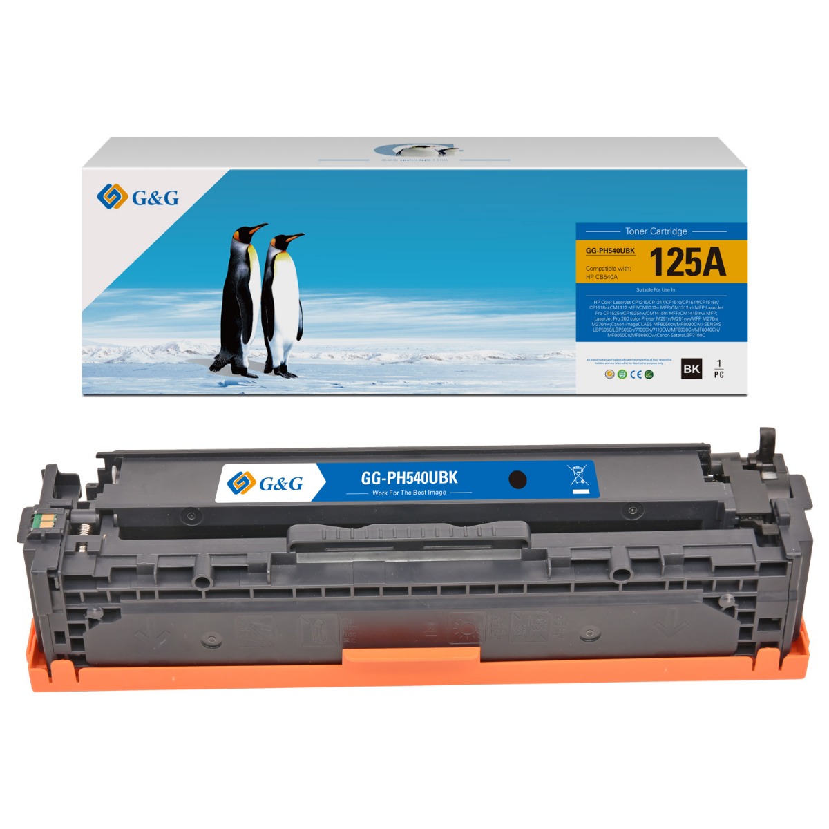 УНИВЕРСАЛНА КАСЕТА ЗА HP Color LaserJet CB540A/CE320A/CF210A/CANON CRG-716B (CRG716B)/CRG-731B (CRG731B) - Black - PN NT-PH540UBK - G&G