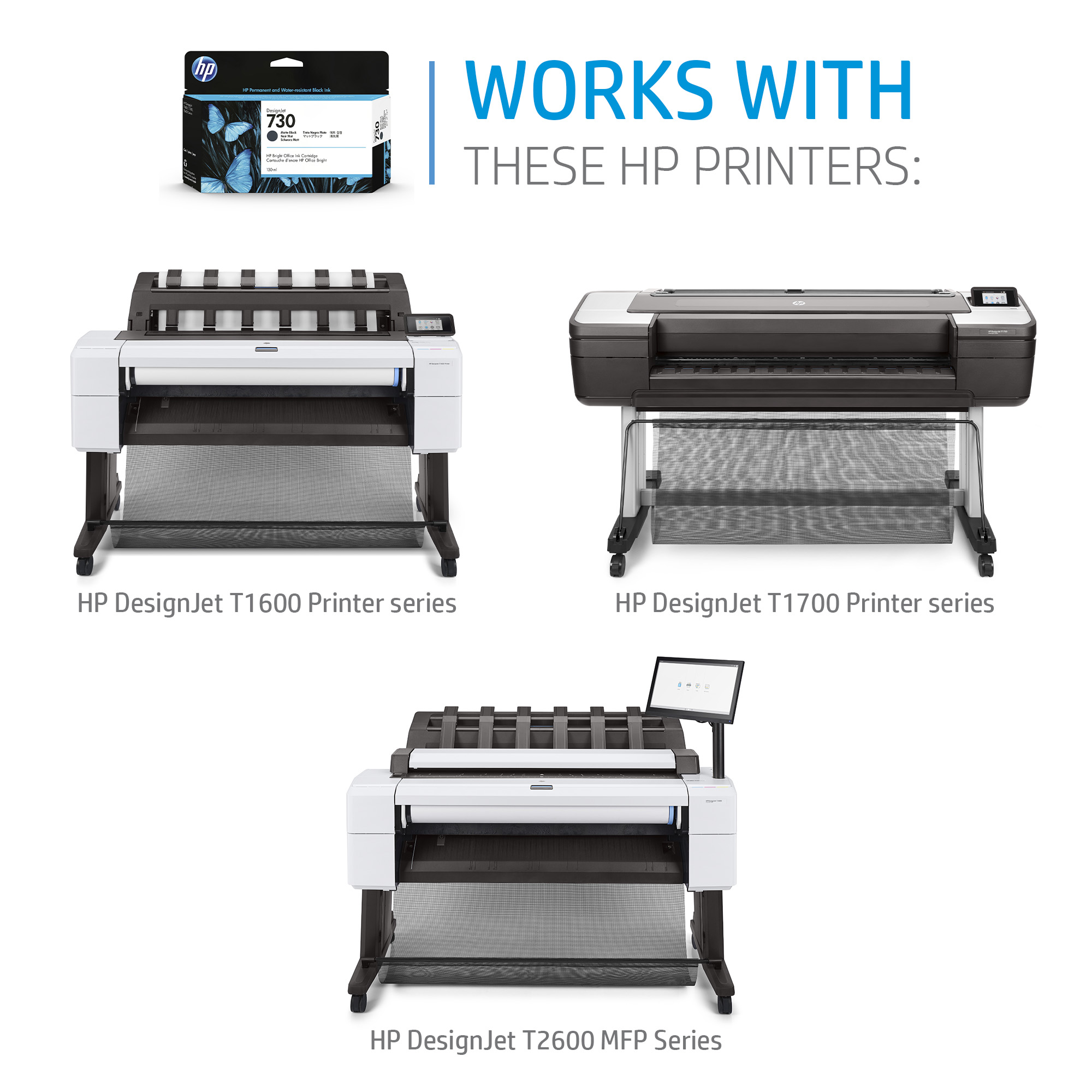 Глава за HP DesignJet T1700/T2600/T1600 Series - Ink - /730/ / P2V66A - Gray - PN P2V66A