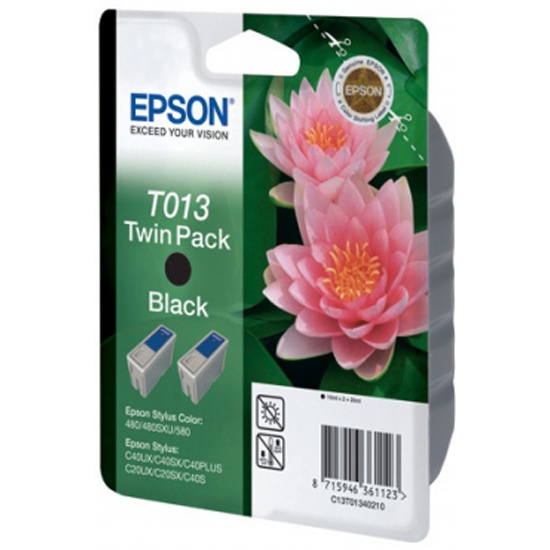 КОМПЛЕКТ 2 ГЛАВИ ЗА EPSON STYLUS COLOR 480/580 - Black - TWIN PACK - OUTLET - PN T013402 - A