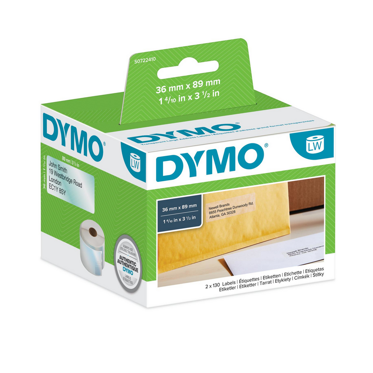 Ролки с етикети за адреси етикетни принтери Dymo Label LabelWriter 260 / 2093093 - White - 12-Pack - PN 