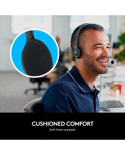 СЛУШАЛКИ LOGITECH H111 - Wired - Black - PN 981-000593