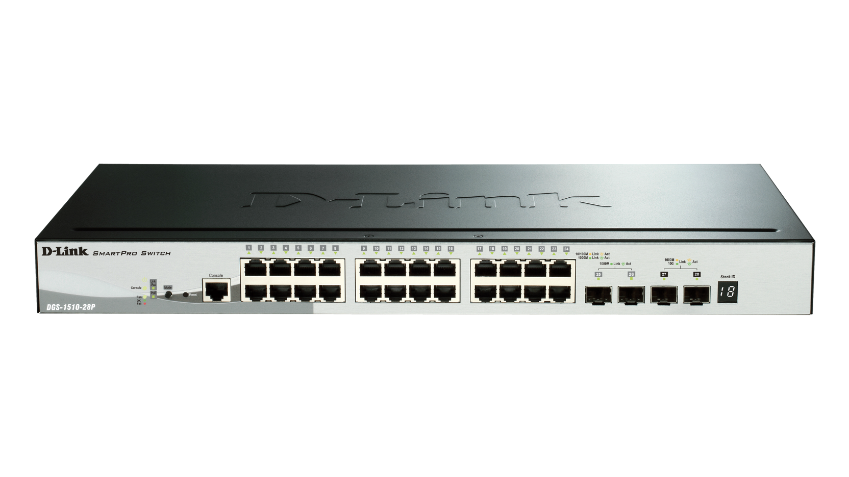 Суич D-Link Switch DGS 1510-28P / DGS-1510-28P/E - Black - PN DGS-1510-28P/E