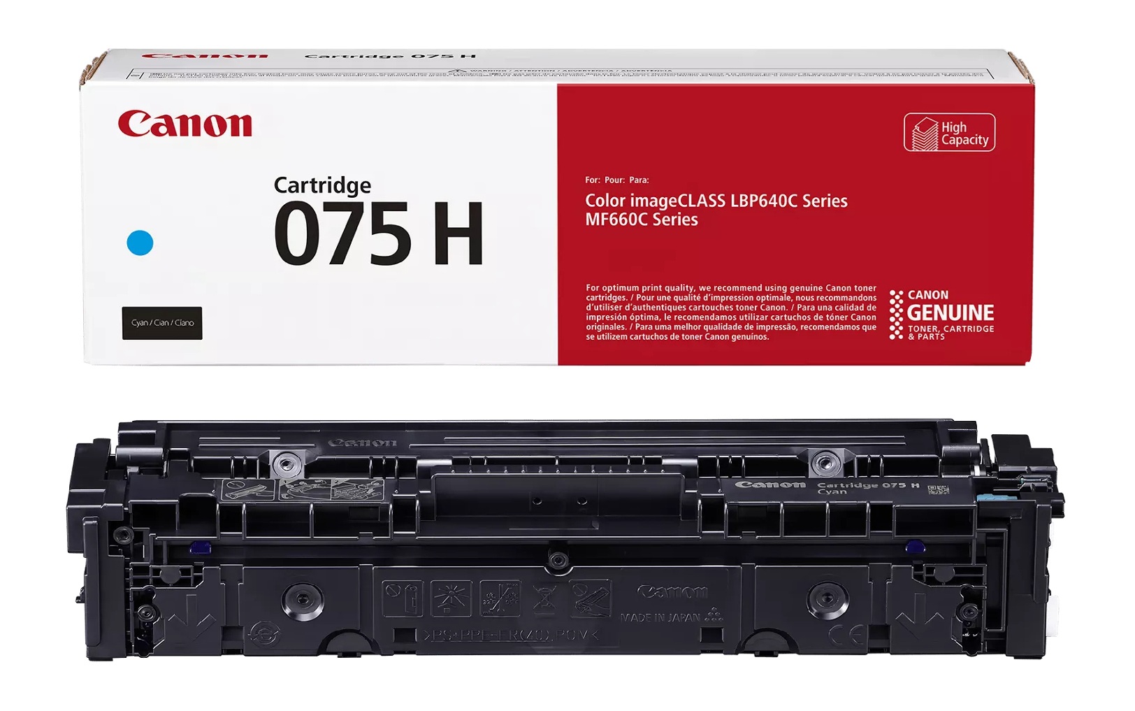 Тонер касета за Canon i-SENSYS LBP640/MF660 Series - Toner - Cartridge 075HC - HIGH CAPACITY - Cyan - PN 6368C002