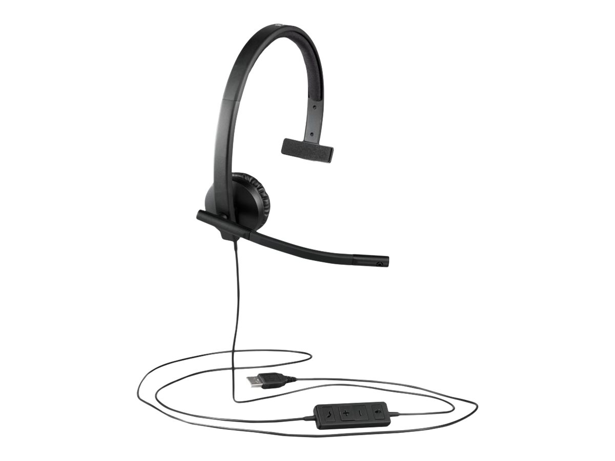 Слушалки Logitech Headset H570e Mono MS USB-C - PN 981-001427