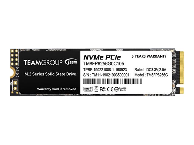 ВЪТРЕШЕН ТВЪРД ДИСК Team Group SSD MP33 - 256 GB - M.2 2280 - PCIe 3.0 x4 NVMe - PN TM8FP6256G0C101