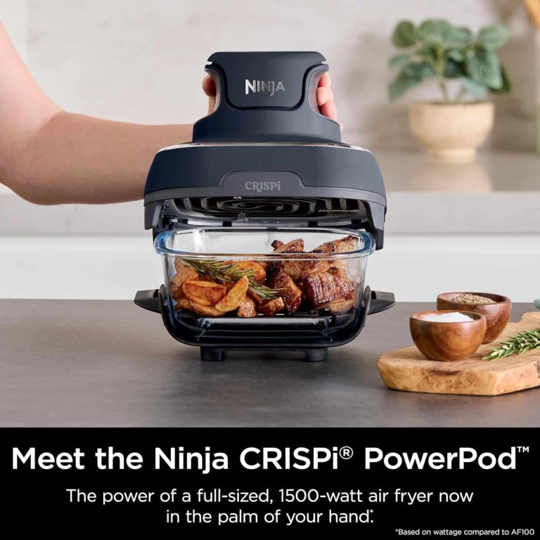 Фритюрник с горещ въздух SharkNinja Hot air fryer Crispi Blue, grey, transparent - PN FN101EUGY