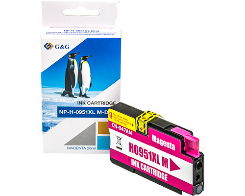 ГЛАВА ЗА HP Officejet Pro 8100/8600 series - HIGH CAPACITY - Magenta - /951XL/ - CN047AE - PN NP-H-0951XLM - G&G