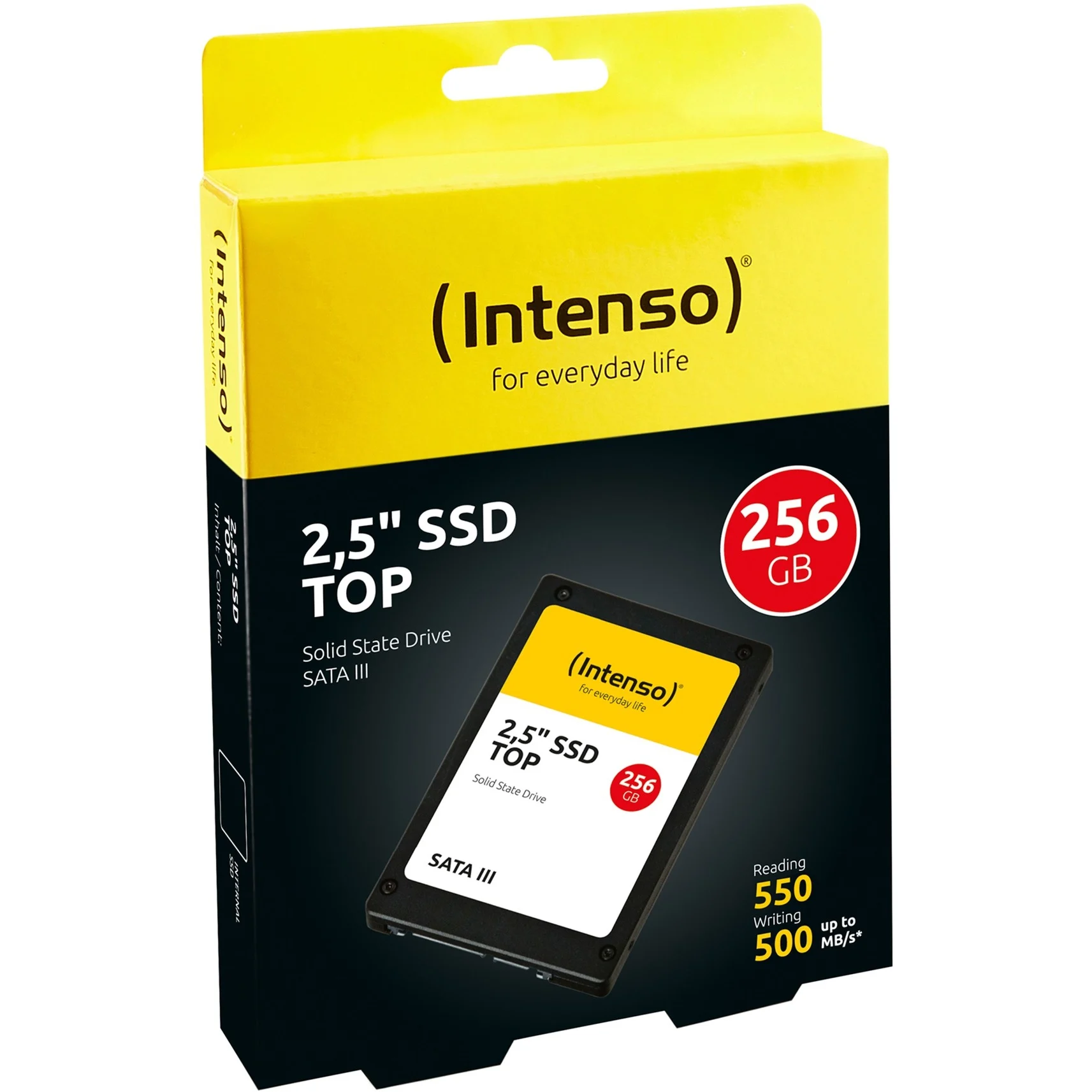 ВЪТРЕШЕН ТВЪРД ДИСК Intenso SSD Top - 256 GB - 2,5" - SATA 6 GB/s - PN 3812440