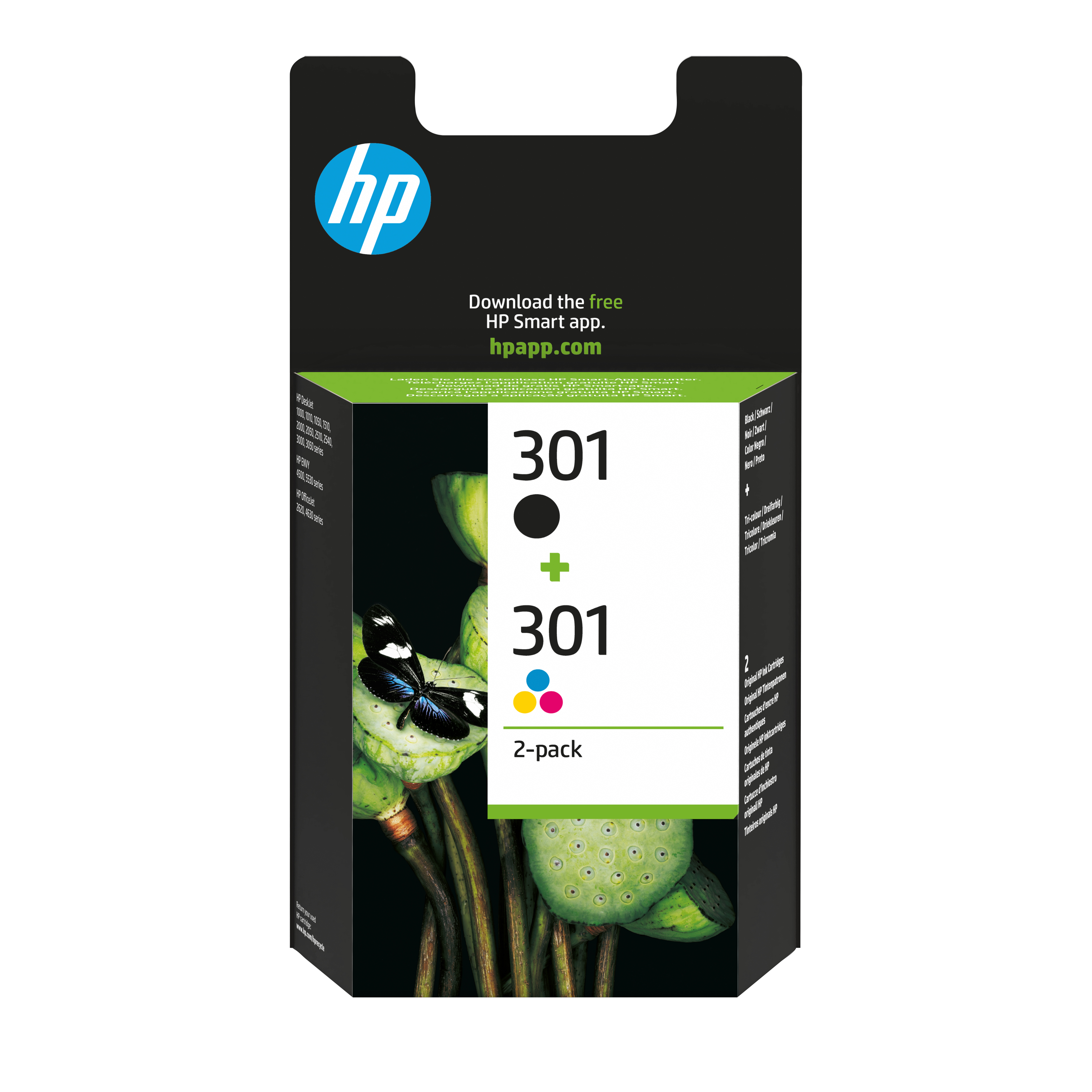 Комплект 2 глави за HP OfficeJet 4630/DeskJet 2050/3050 Series - Ink - /301/ / N9J72AE - BK/C/M/Y - Multipack - PN N9J72AE