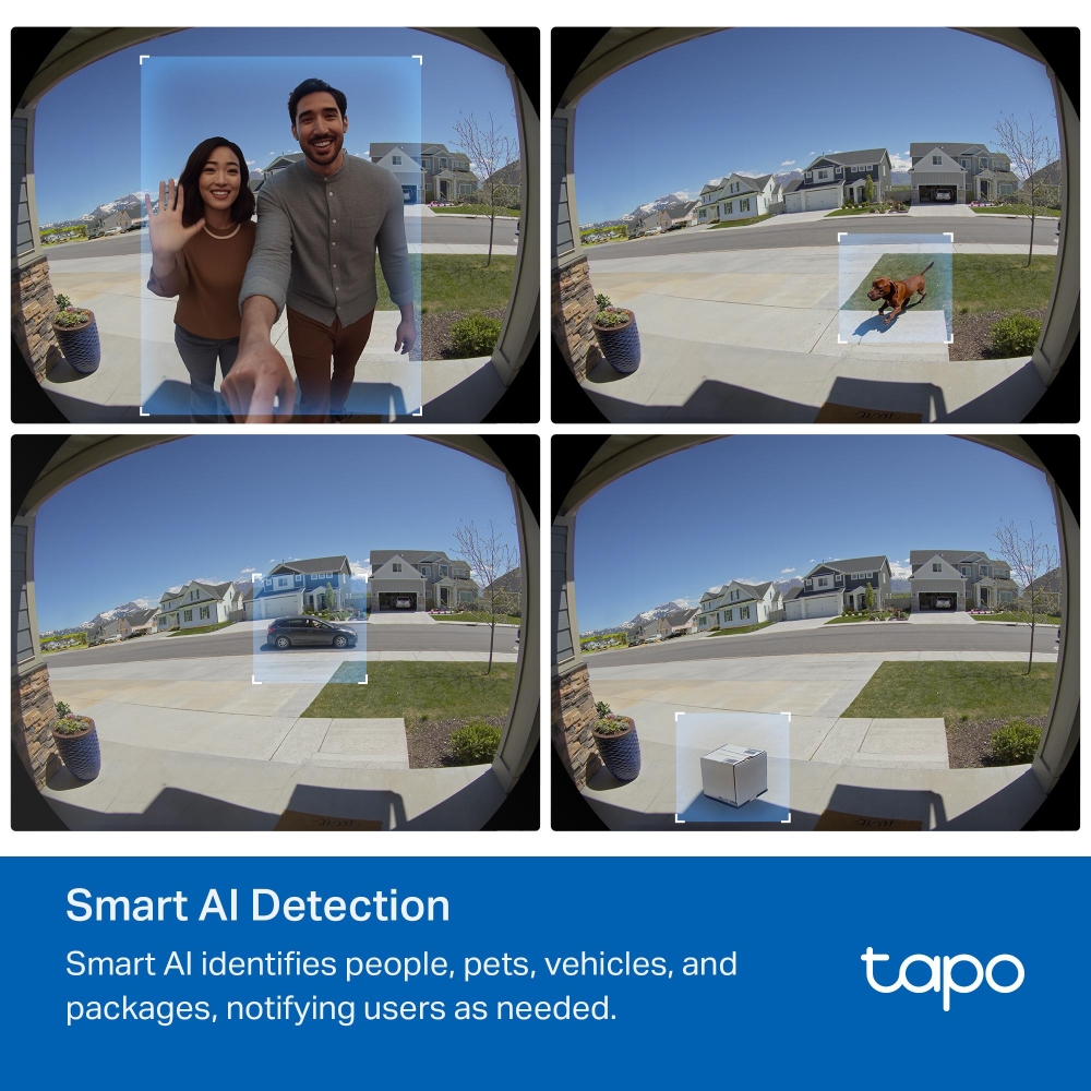 Интелигентен видео звънец TP-LINK SmartDoorbell D235 / TAPO D235 - Black - PN TAPO D235