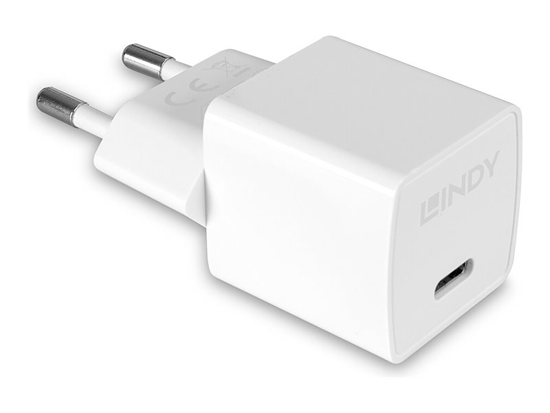 ЗАХРАНВАЩ АДАПТЕР LINDY - USB-C - 20W - White - PN 73410