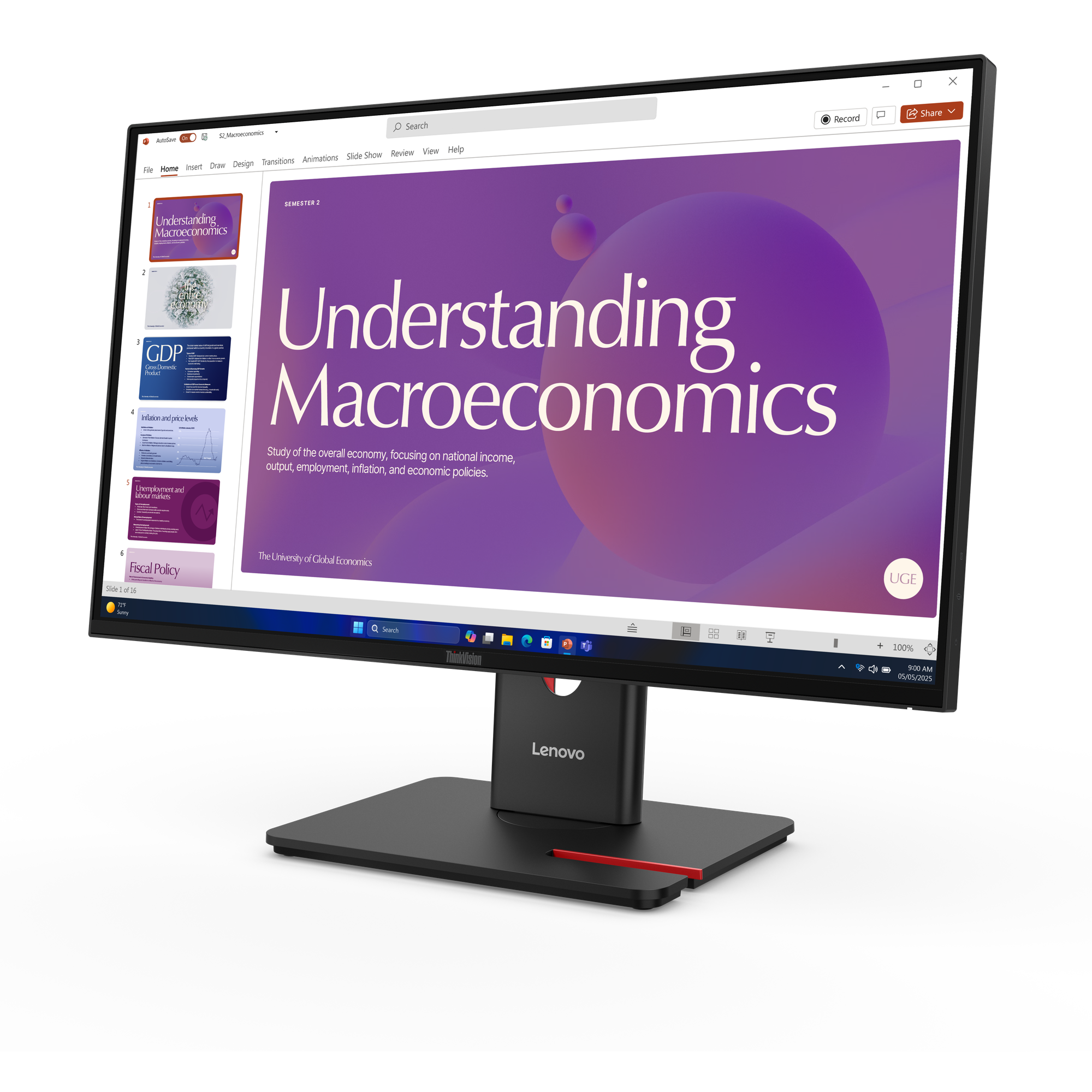 Монитор Lenovo Monitor ThinkVision T24D-40 / 64B9GAT1EU - Black - (24") - PN 64B9GAT1EU