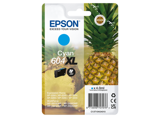 Глава за Epson WorkForce WF-2930/Expression Home XP-4200/XP-3200/XP-2200 Series - Ink - /604XL/ / C13T10H24010 - Cyan - XL - PN C13T10H24010