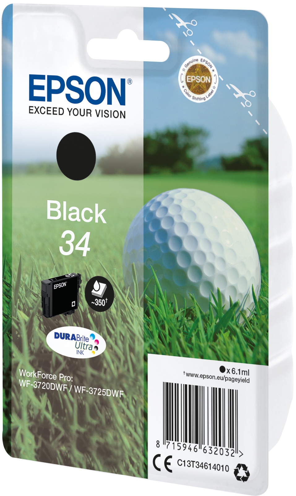 Глава за Epson WorkForce Pro WF-3700/WF-3720 Series - Ink - /34/ / C13T34614010 - Black - PN C13T34614010