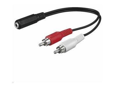 АУДИО АДАПТЕР MICROCONNECT 3.5 mm female to RCA male - 0.2 m - PN AUDALH02