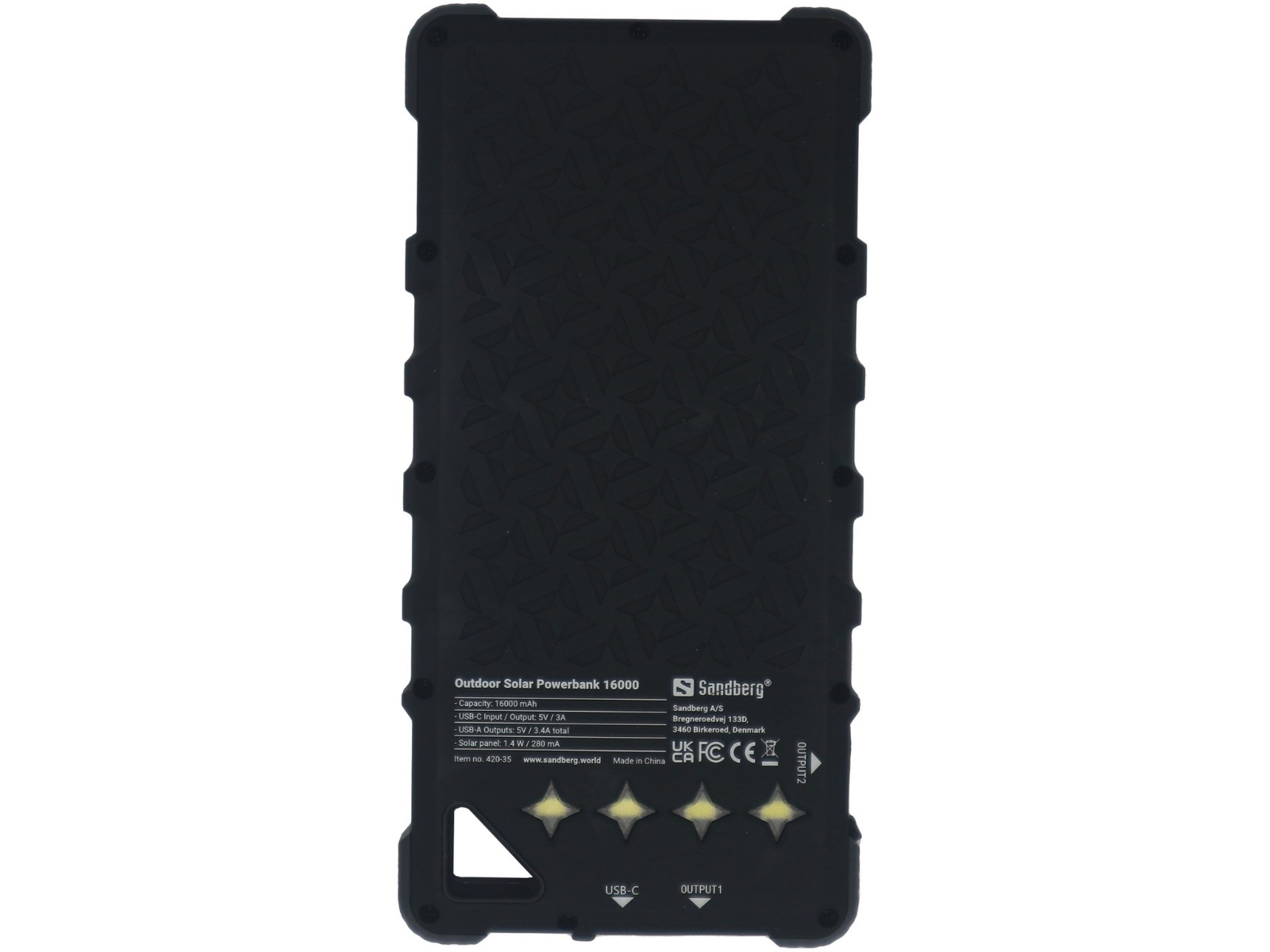 ПРЕНОСИМА СОЛАРНА БАТЕРИЯ SANDBERG 16000 mAh - Black - PN 420-35