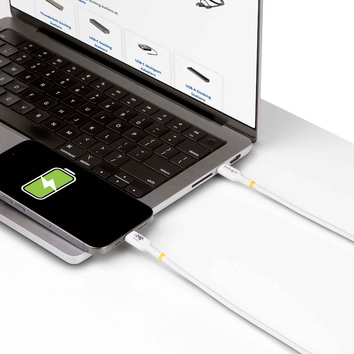 КАБЕЛ USB STARTECH - USB-C to USB-C - 4,0 m - White - PN USB2EPR4MW