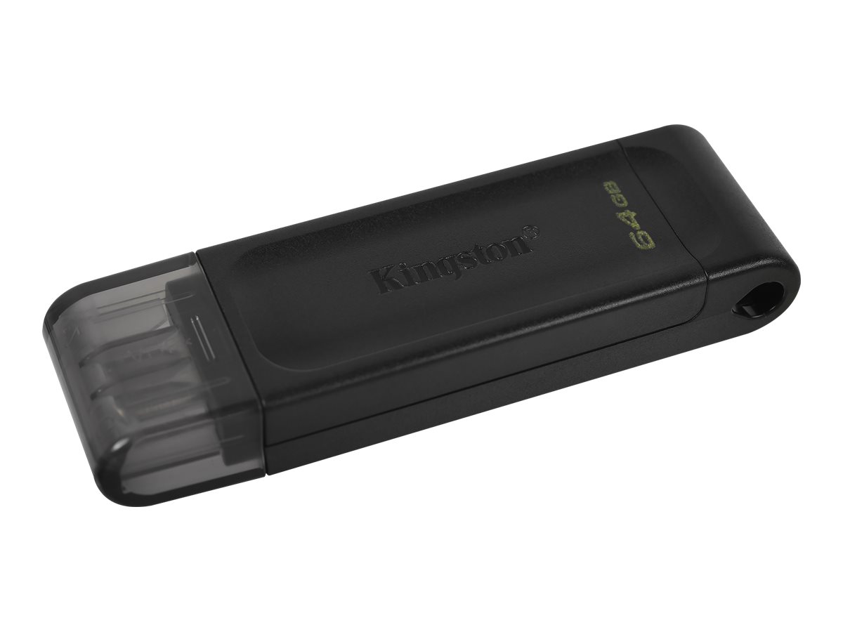 ФЛАШ ПАМЕТ Kingston USB flash drive DataTraveler 70 - USB 3.2 Gen 1 - 64 GB - Black - PN DT70/64GB