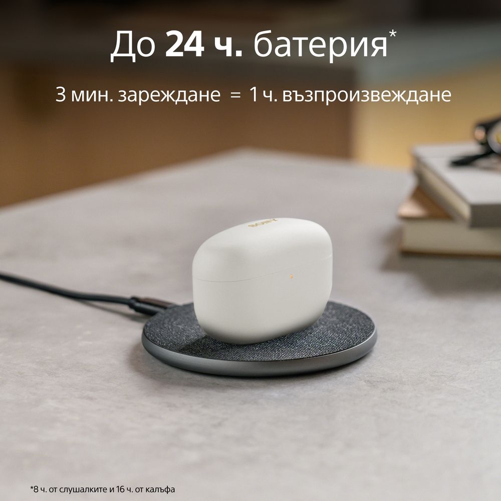 Слушалки Sony Headphones WF1000XM5S / WF1000XM5S.CE7 - Silver - PN WF1000XM5S.CE7
