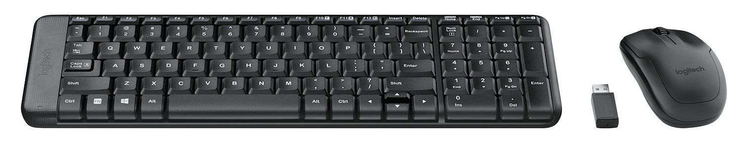 КОМПЛЕКТ МИШКА + КЛАВИАТУРА LOGITECH MK220 US - Wireless - Black - БЕЗ БДС КИРИЛИЗАЦИЯ (WITHOUT BDS CYRILLIC) - PN 920-003161