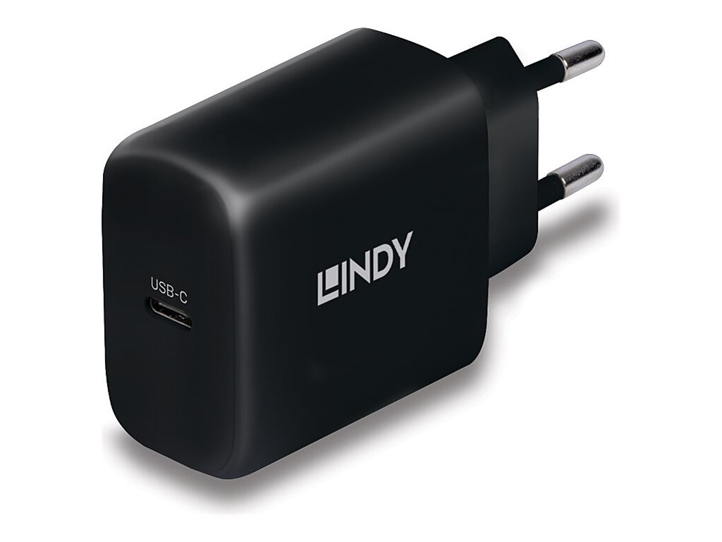 ЗАХРАНВАЩ АДАПТЕР LINDY - USB-C - fast charging - 65W - IN: Euro plug - OUT: USB-C - Black - PN 73426