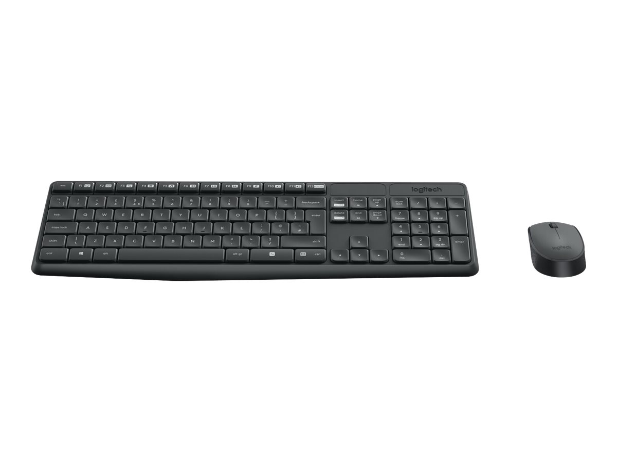 КОМПЛЕКТ МИШКА + КЛАВИАТУРА LOGITECH MK235U - С БДС КИРИЛИЗАЦИЯ - Wireless / Безжична - Black - PN 920-007931