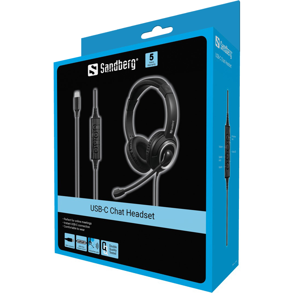 СЛУШАЛКИ SANDBERG USB-C - Black - PN 126-47