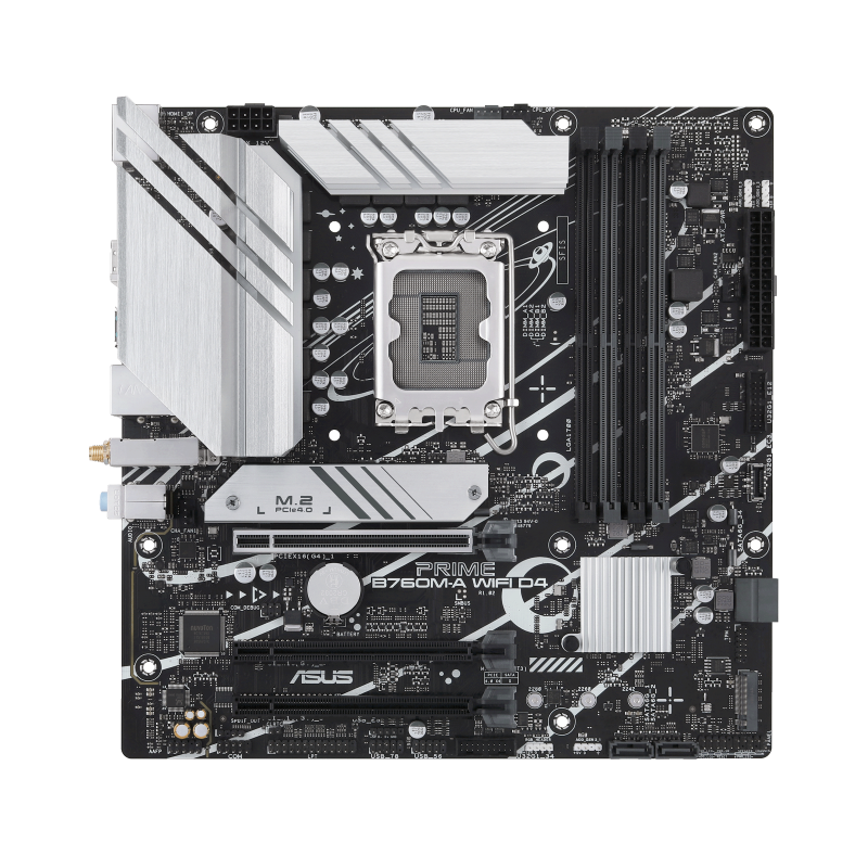 Дънна платка Asus Motherboard PRIME B760M-A WIFI D4 / 90MB1CX0-M1EAY0 - Black - (90MB1CX0-M0EAY0) - PN 90MB1CX0-M1EAY0