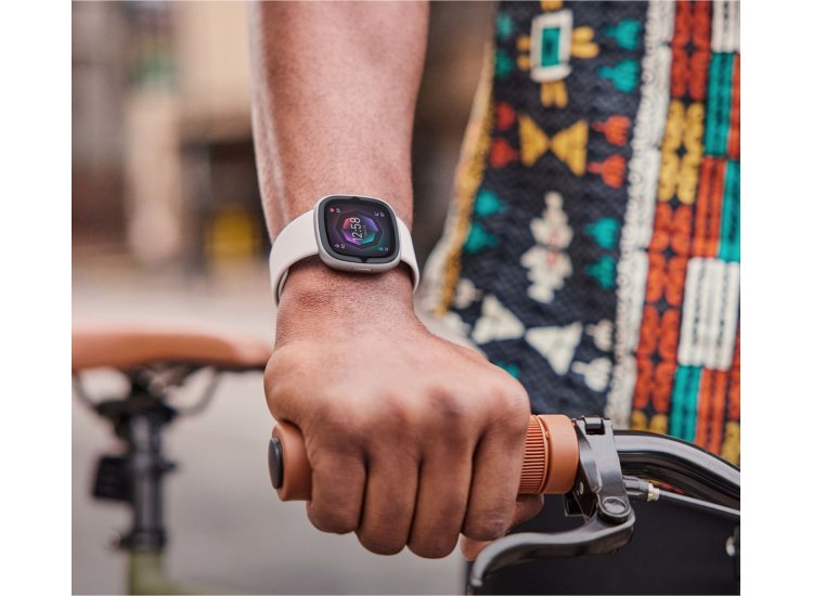 СМАРТ ЧАСОВНИК FITBIT WEARABLE SENSE 2 - Advanced Health & Fitness Tracker Smartwatch - Lunar White - PN FB521SRWT