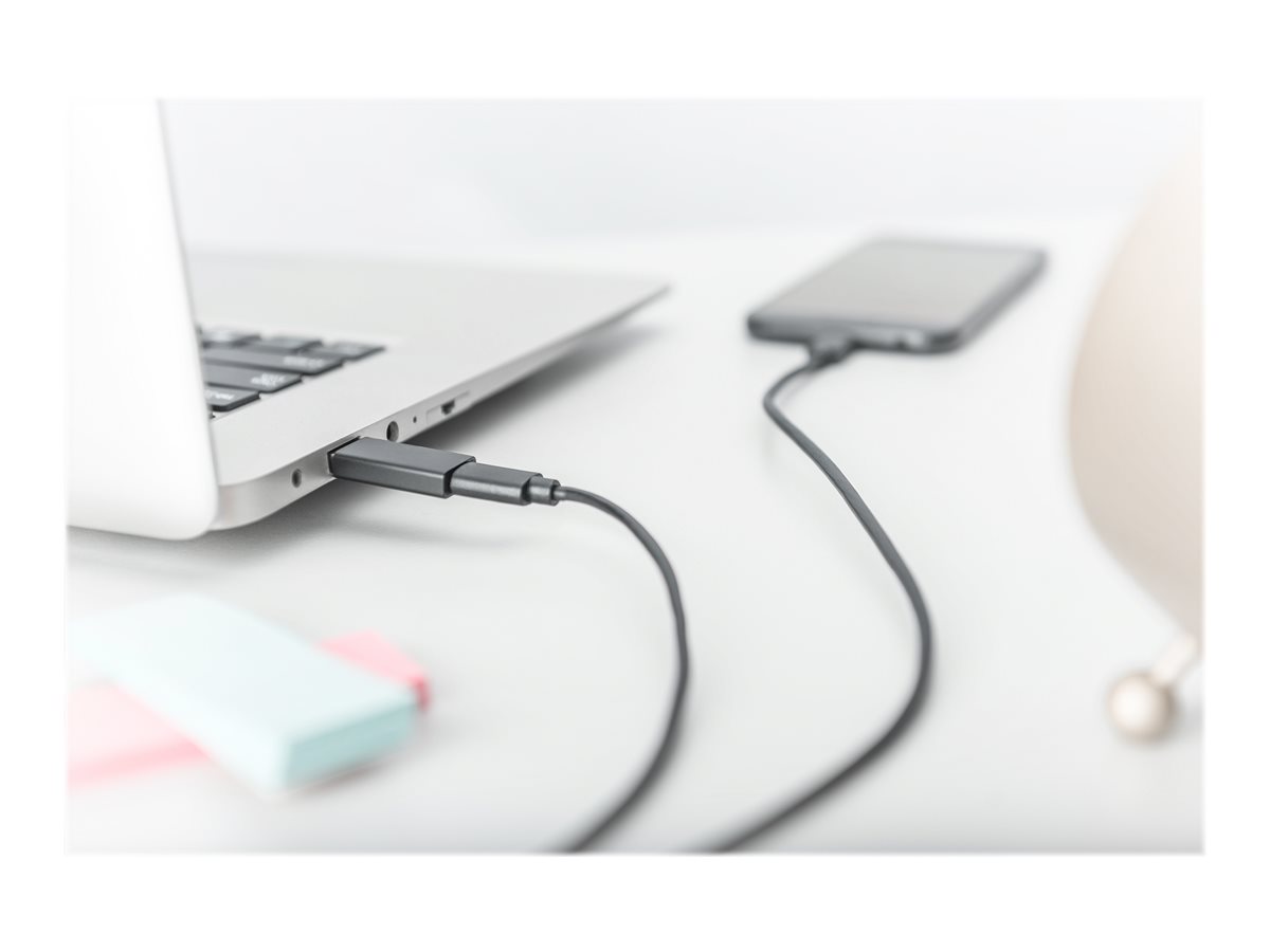 АДАПТЕР DIGITUS - USB-A към USB-C - Black - PN AK-300524-000-S