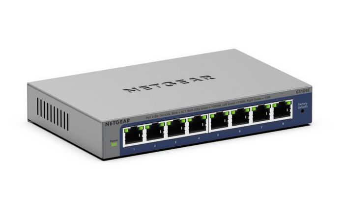 Суич Netgear Switch Plus GS108Ev4 / GS108E-400EUS Gray - PN GS108E-400EUS