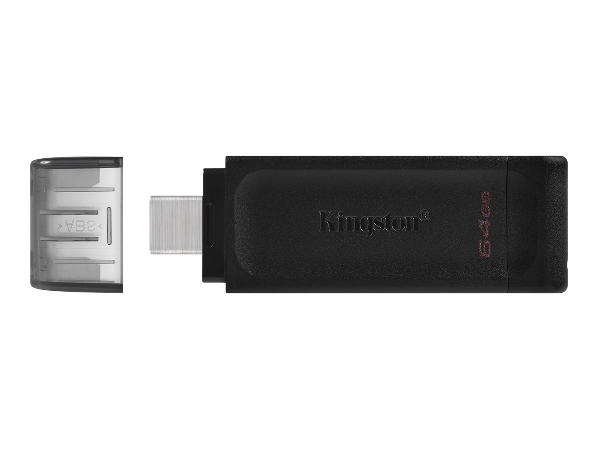 ФЛАШ ПАМЕТ Kingston USB flash drive DataTraveler 70 - USB 3.2 Gen 1 - 64 GB - Black - PN DT70/64GB