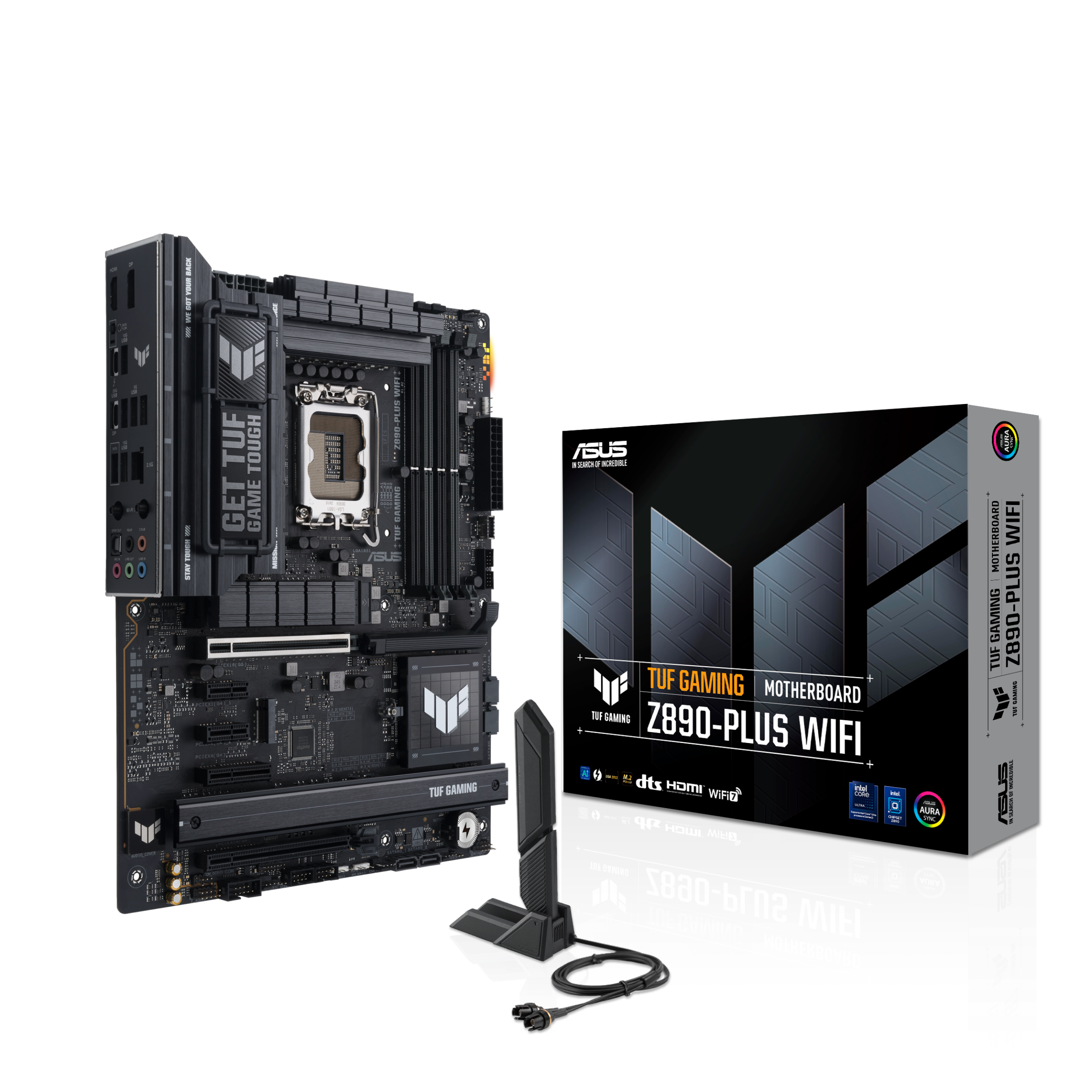 Дънна платка Asus Motherboard TUF Gaming Z890-Plus WiFi / 90MB1IQ0-M0EAY0 - Black - PN 90MB1IQ0-M0EAY0