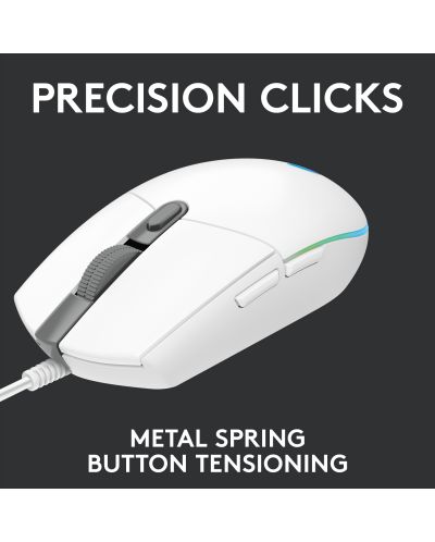 ГЕЙМЪРСКА МИШКА LOGITECH G102 Lightsync USB - White - PN 910-005824