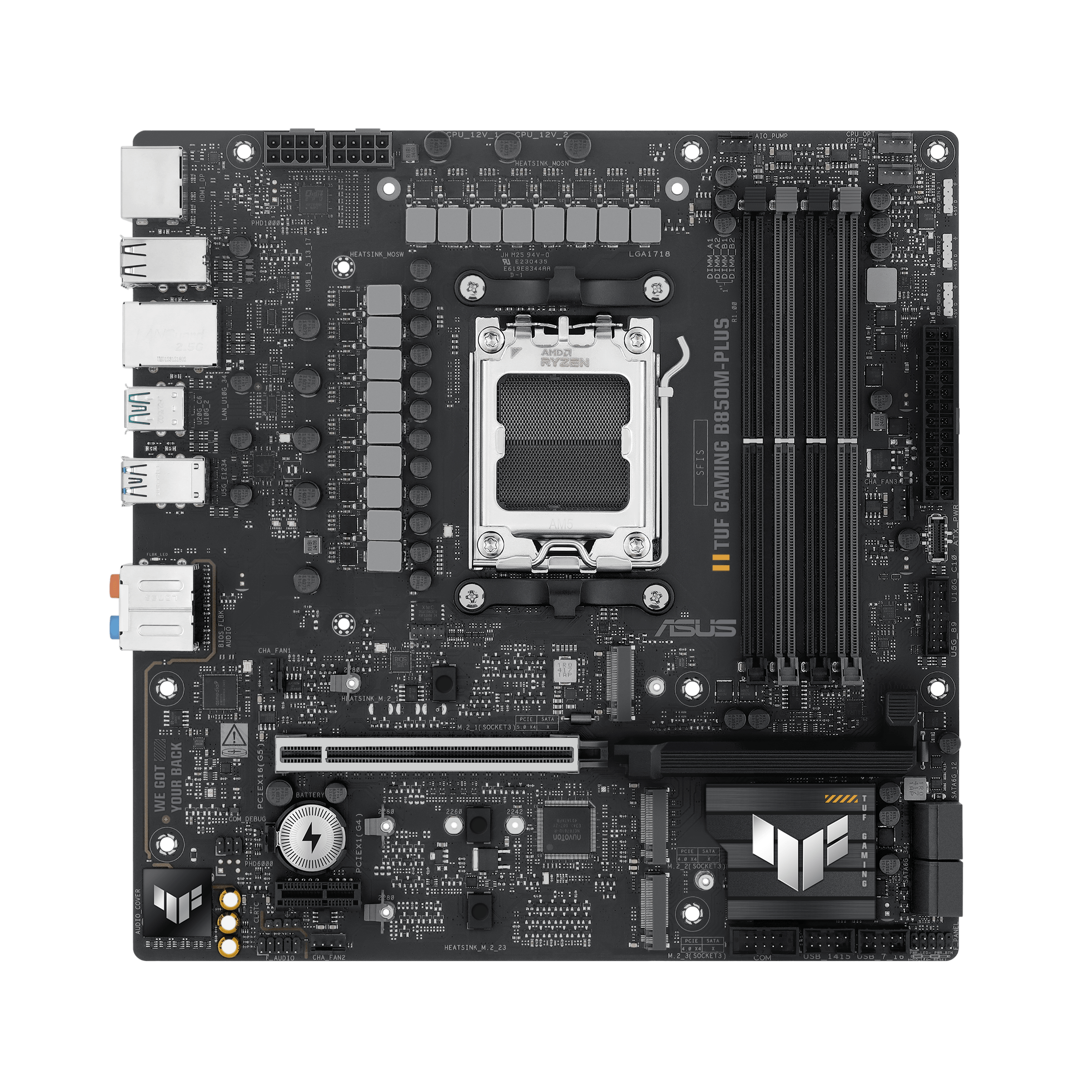 Дънна платка Asus Motherboard TUF GAMING B850M-PLUS / 90MB1IX0-M0EAY0 - Black - PN 90MB1IX0-M0EAY0
