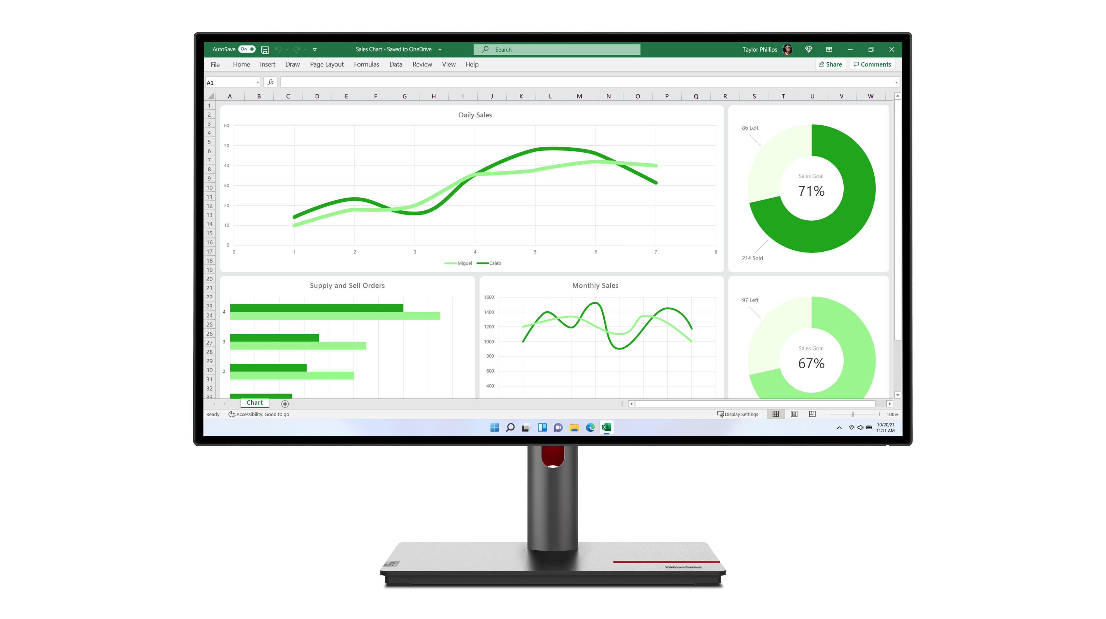 Монитор 27" Lenovo Monitor 63A2GAT / 63A2GAT1EU Black - PN 63A2GAT1EU