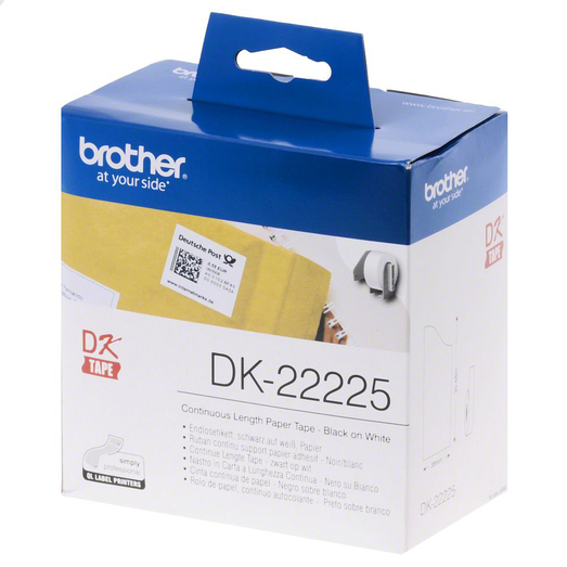 ЛЕНТА ЗА ЕТИКЕТНИ ПРИНТЕРИ BROTHER ТИП QL - CONTINUOUS PAPER TAPE - 38 mm x 30,48 m - PN DK-22225 (DK22225)