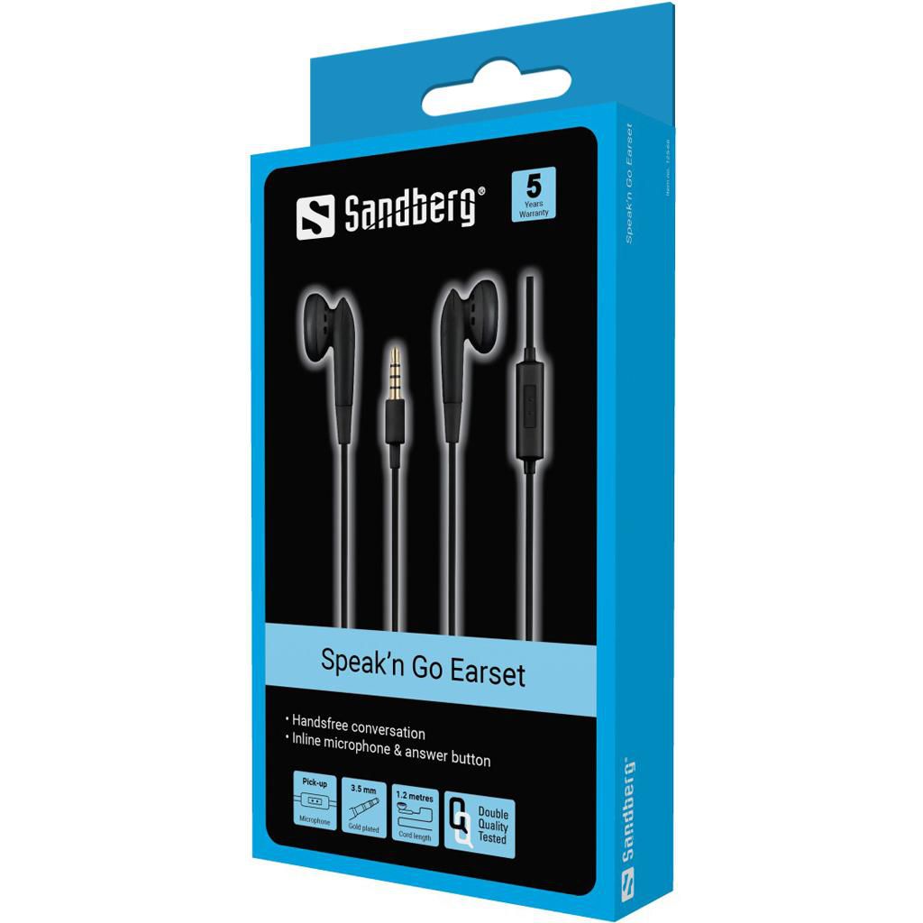 СЛУШАЛКИ С МИНИЖАК SANDBERG Speak’n Go - Black - PN 125-66