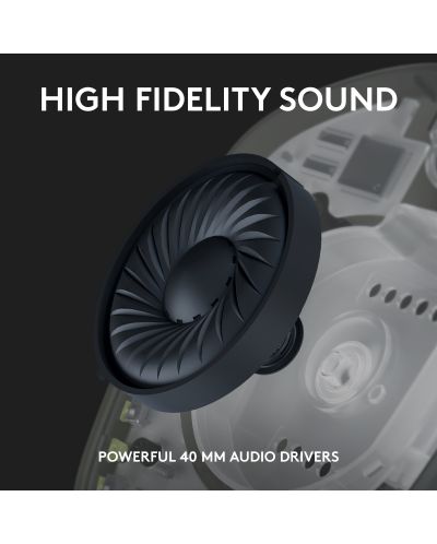 ГЕЙМЪРСКИ СЛУШАЛКИ LOGITECH G435 - Lightspeed - Wireless - Black - PN 981-001050