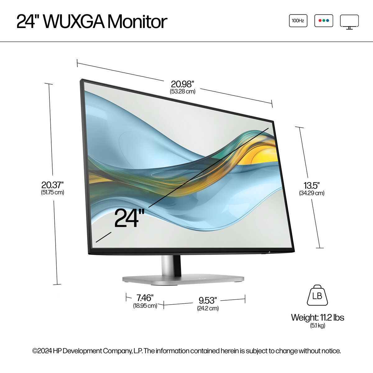 Монитор 24" HP Monitor 9D9A7AA / 9D9A7AA#ABB Silver/Black - PN 9D9A7AA#ABB