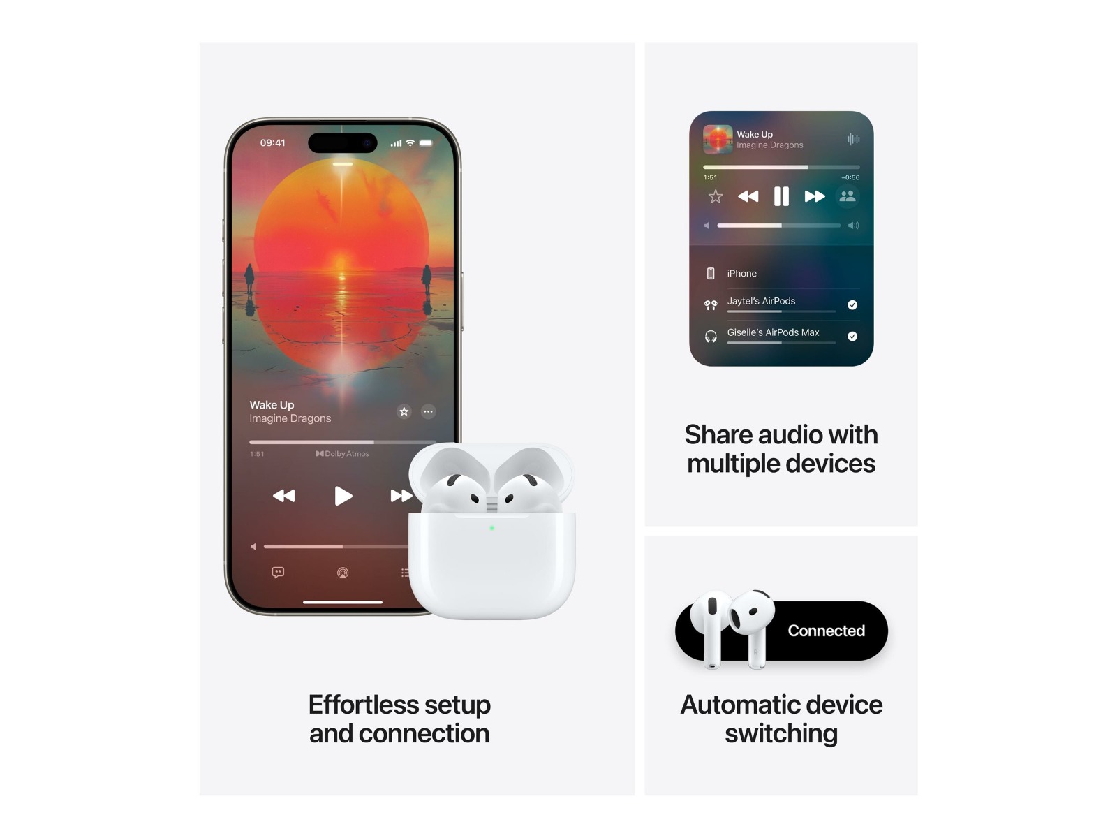 Слушалки Apple Headphones AirPods 4 ANC / MXP93ZM/A White - PN MXP93ZM/A