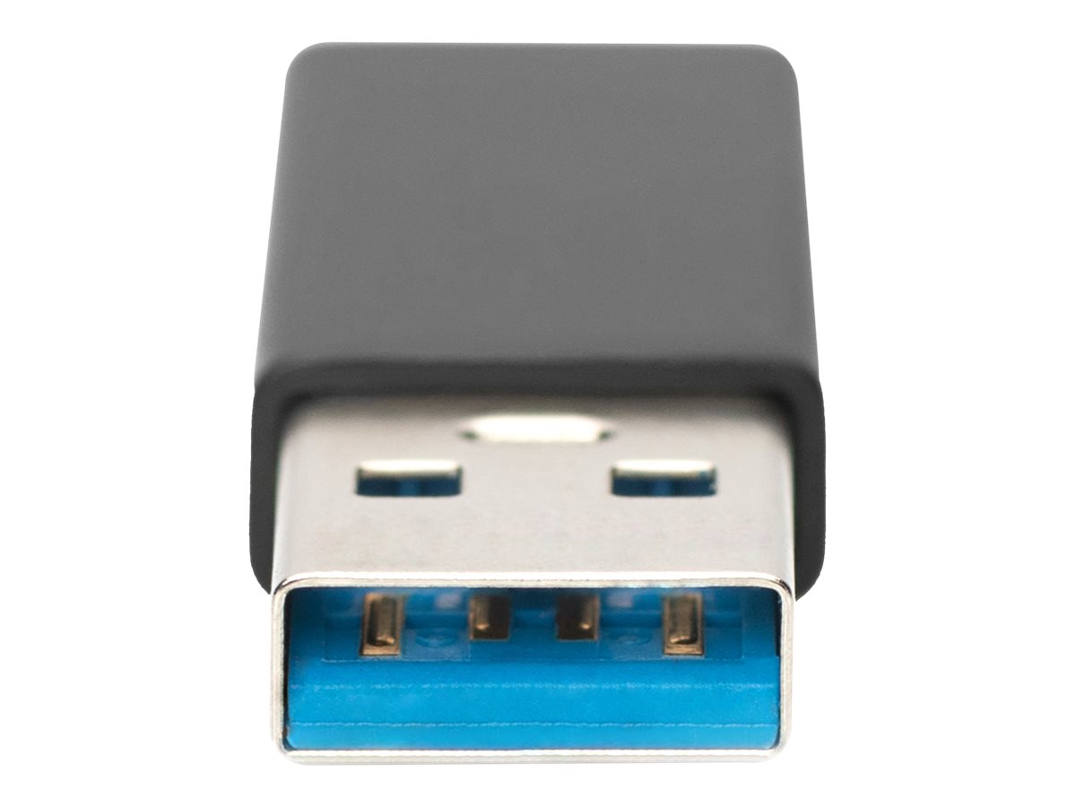 АДАПТЕР DIGITUS - USB-A към USB-C - Black - PN AK-300524-000-S