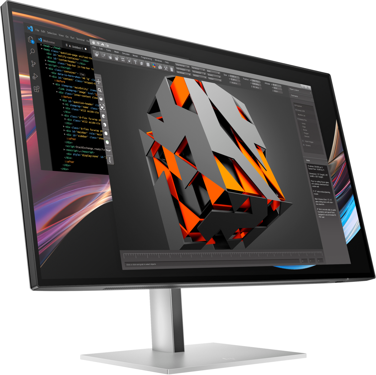 Монитор 27" HP Monitor 8J9G2AA / 8J9G2AA#ABB Silver/Black - PN 8J9G2AA#ABB