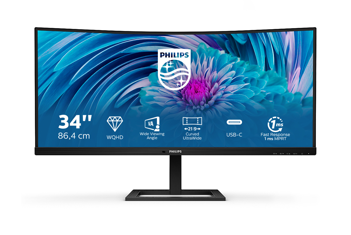Монитор Philips Monitor 346E2CUAE/00 / 346E2CUAE/00 Black - PN 346E2CUAE/00