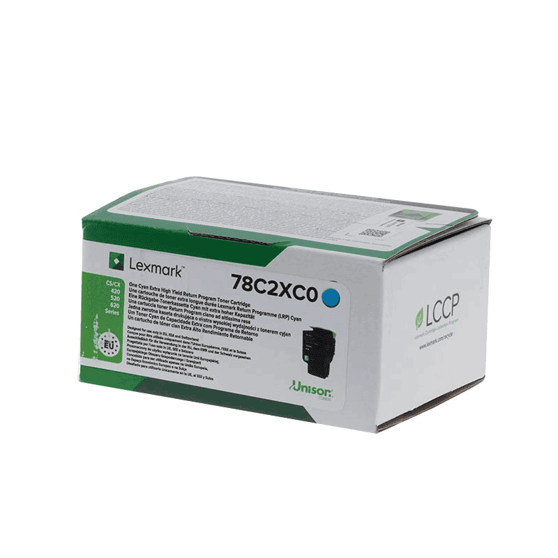 Тонер касета за Lexmark CS420/CX620/CX520 Series - Toner - HIGH CAPACITY - 782XC / 78C2XC0 - Cyan - XXL - PN 78C2XC0