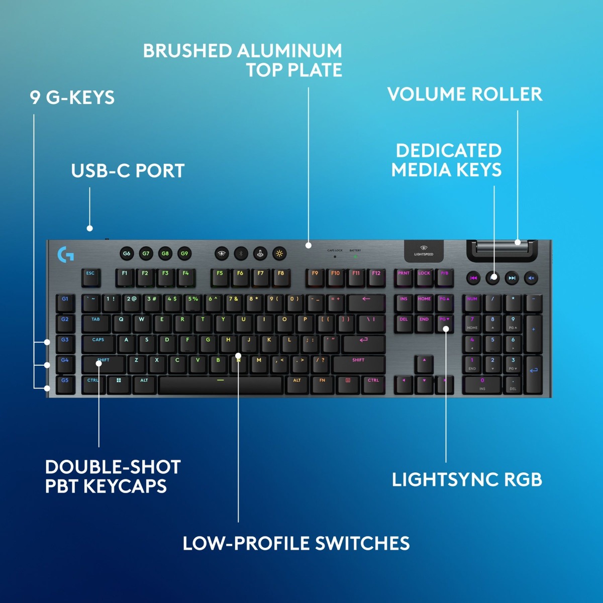 Гейминг клавиатура Logitech Keyboard G915 X Lightspeed / 920-012709 Black - PN 920-012709