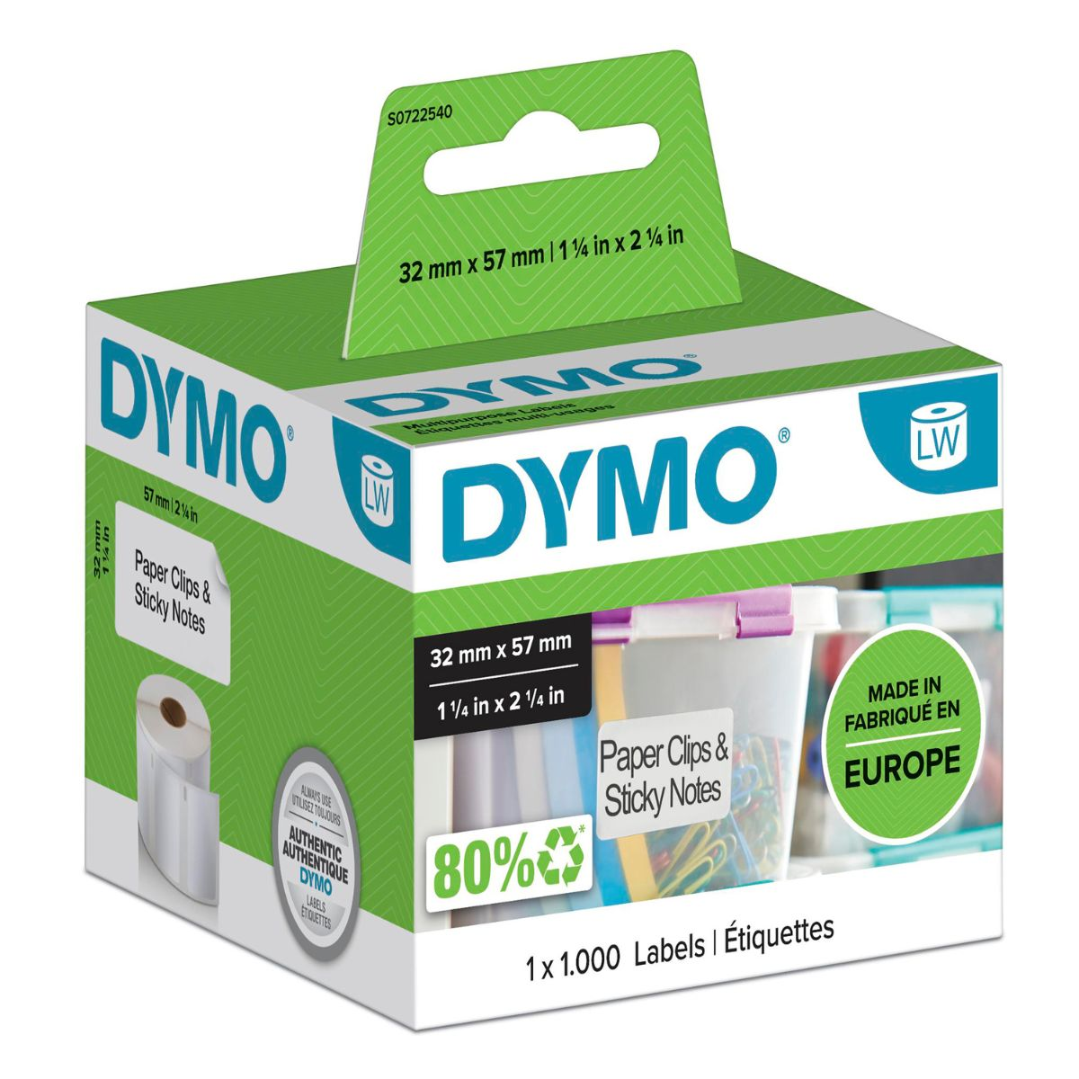 Етикети за етикетни принтери Dymo Label 11354 / S0722540  - White - PN S0722540