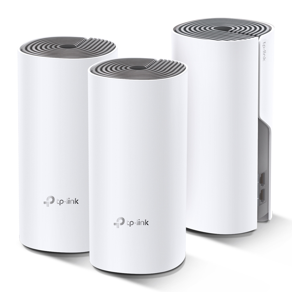 Безжична Wi-Fi система TP-LINK Mesh-WLAN-System E4 / DECO E4(3-Pack) - White - 3-Pack - PN DECO E4(3-Pack)